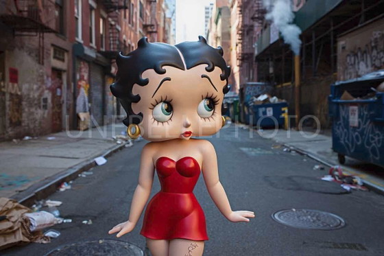 Image 1 of Photo imprimée et encadrée / cadre décoration / Série limitée / Signée / Betty Boop à New-York