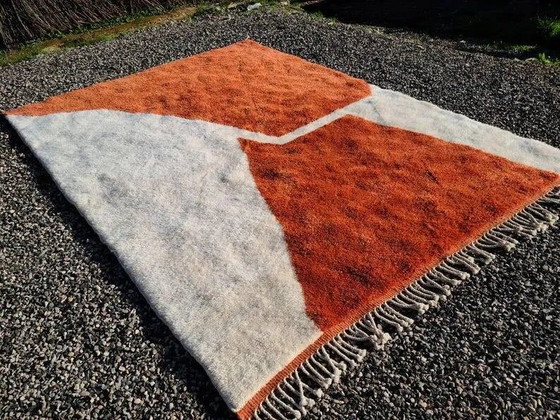 Tappeto marocchino Mrirt terracotta ed ecru 300x200 cm – motivo astratto – Tappeti, Lana, Cotone, Abstract (photo 4 of 11)