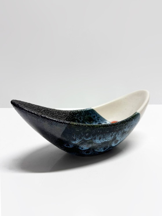 Image 1 of Raro set di tre ciotole in ceramica, Elchinger Atelier. Francia, 1950.