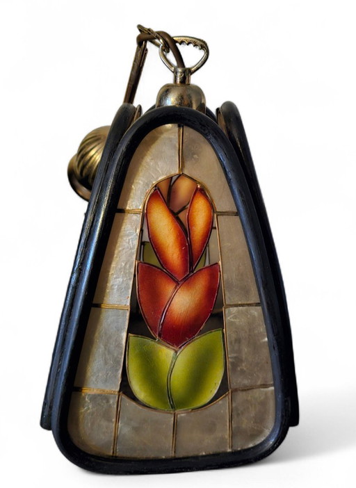 Vintage Capiz shell pendant lamp 1960s/70s