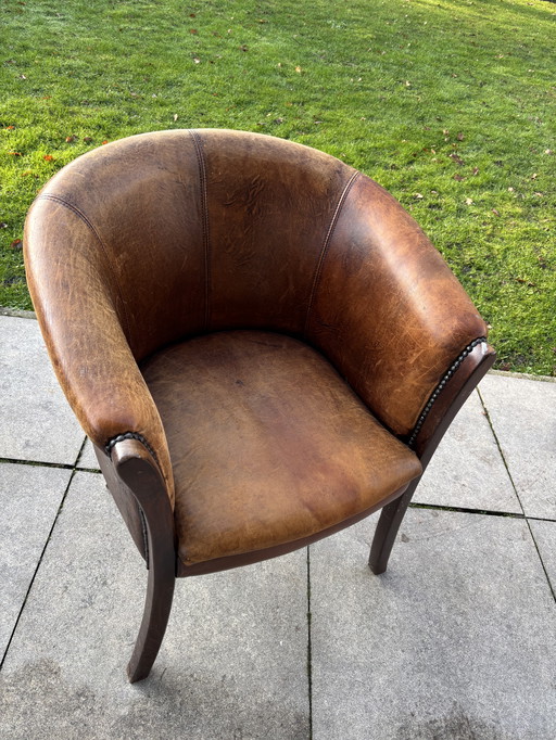 Lammfell-Schlauchstuhl