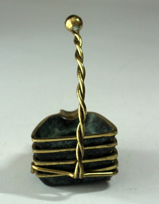 Image 1 of 1950s Stackable ashtray - Design by Carl Auböck - bronze/brass