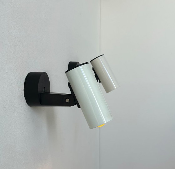 Image 1 of Coppia di applique orientabili vintage, metallo bianco, Francia 1970