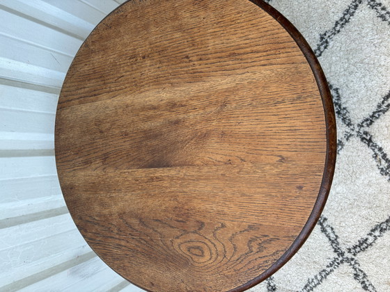 Image 1 of Vintage eikenhouten bijzettafel