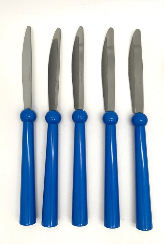 Image 1 of Ensemble de couverts IKEA « Grammatik » – 23 pièces – bleu – vintage des années 1990