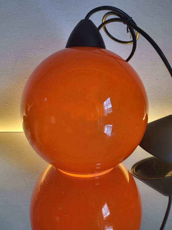 Lampada a Sospensione Vintage in Vetro Opalino Arancione, Presumibilmente Anni '80 – Lampade a sospensione (photo 7 of 8)
