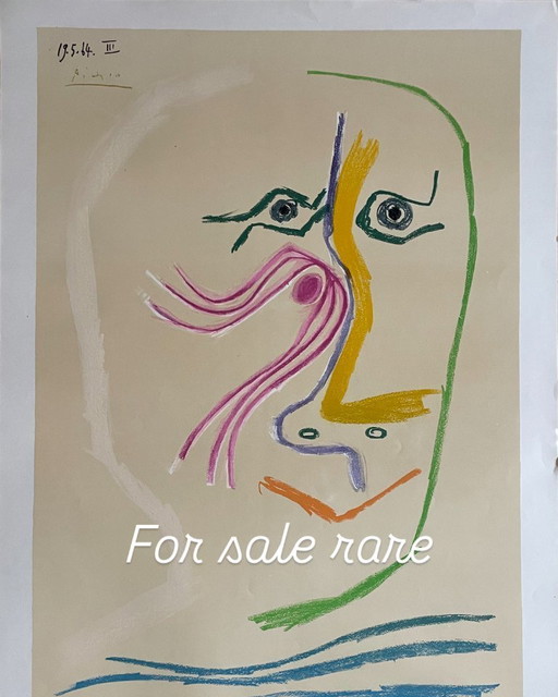 Pablo Picasso (1881–1973), Hommage an René Char, Musee d’Art Moderne de Ceret, Mourlot, Paris von Henri Deschamps