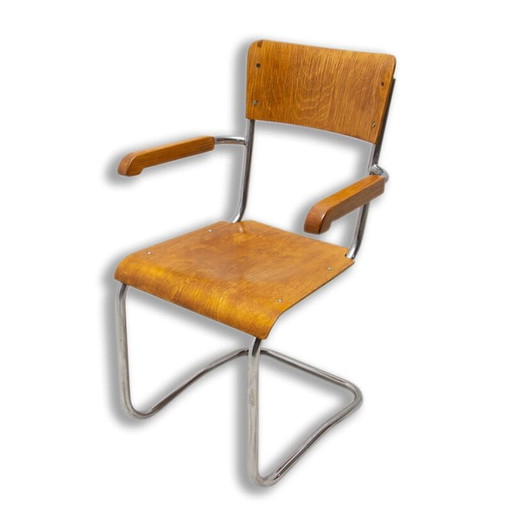 Vintage tubular desk chair by Mart Stam for Kovona, 1950s