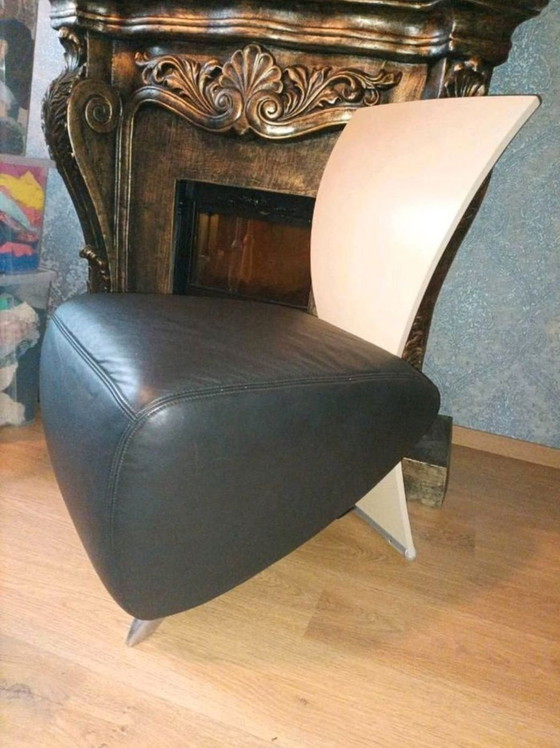 2 Poltrone in Pelle Dauphin Bobo di Design di Alta Qualità in Vera Pelle – Plastica (photo 7 of 7)
