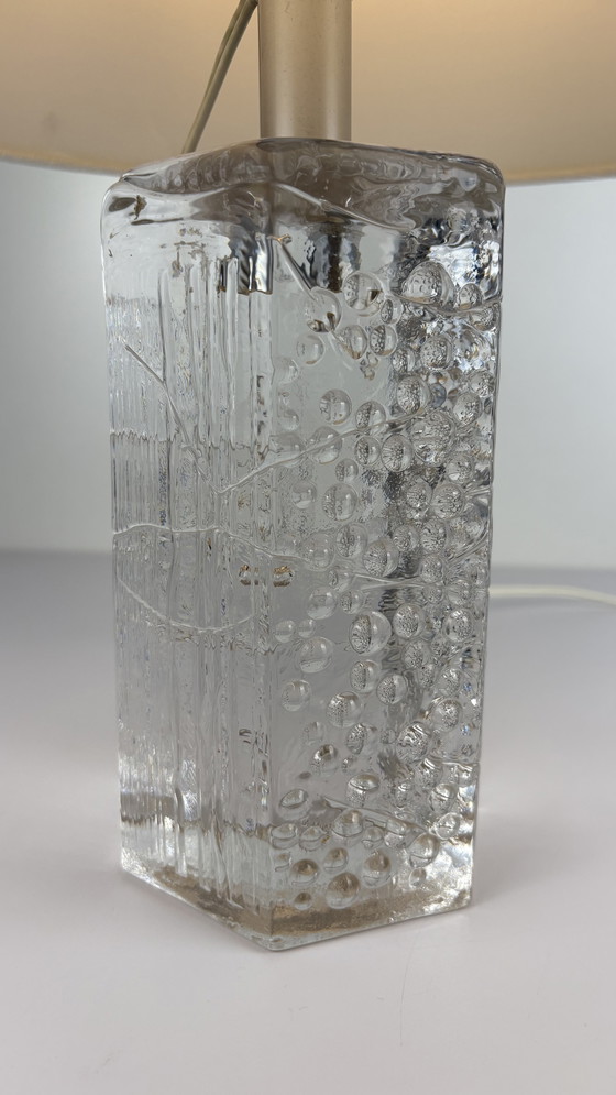 Image 1 of Massief vintage kristallen tafellamp van Willem Heesen voor Royal Leerdam, 1967 