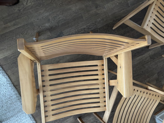 Image 1 of Unique set of six REX folding chairs by Niko Kralj