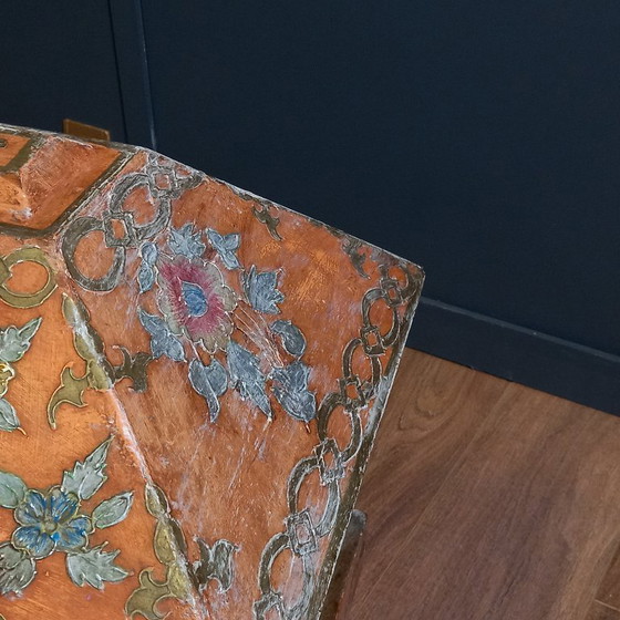 Image 1 of Cofre nupcial húngaro antiguo pintado a mano