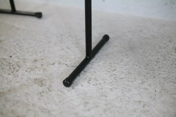 Image 1 of 3x Design Steel And Leather Armchairs