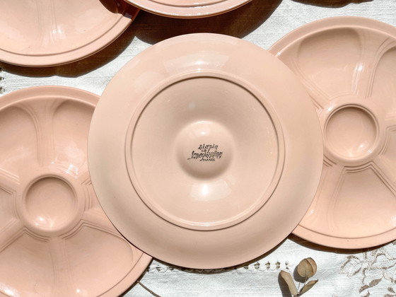 6 Piatti da Ostriche in Porcellana Rosa Digoin Sarreguemines – Stoviglie (photo 8 of 8)