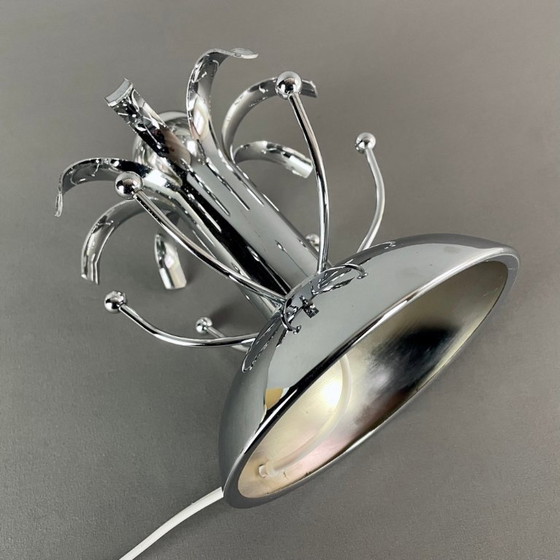 Image 1 of Coppia di lampade da tavolo o da comodino cromate, design Space Age, Italia anni '70