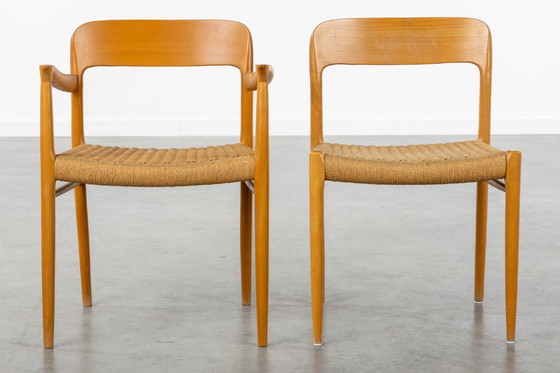 Image 1 of Satz von 8 Stühlen Niels Moller für Mollers Mobelfabrik