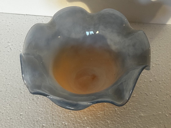 Image 1 of Gesigneerd Gambier Vintage Geblazen Glazen Zakbeker