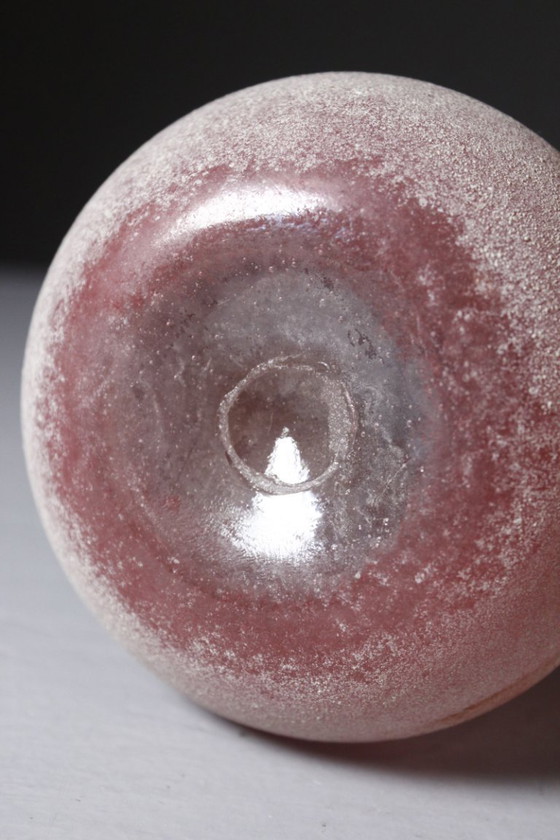 Image 1 of Vintage vaas van geblazen glas, Scavo-techniek, uit Murano, Italië, jaren 80.