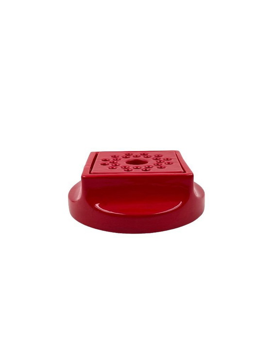 Image 1 of Space age red ceramic ashtray, Studio Opi, Gabbianelli Italy ca. 1970