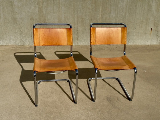 SET di 2 sedie di design vintage THONET | MART STAM | S33 – Sedie da pranzo, Pelle (photo 5 of 15)