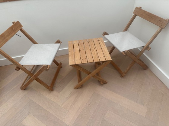 Image 1 of Ensemble de jardin Carl Hansen & Son Deck : 2 chaises + table