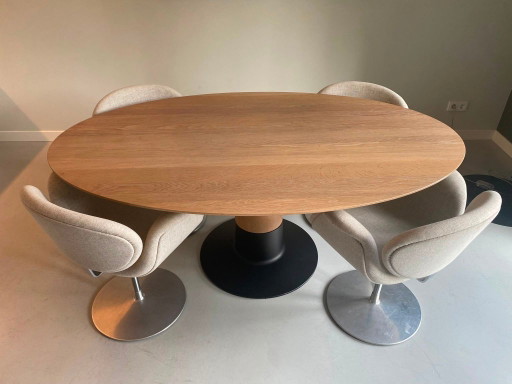 Mesa de comedor ovalada ARCO Balance de roble claro – eettafels, Wood (photo 2 of 5)