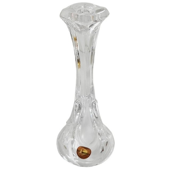 Image 1 of Vintage mid-century Walther Glas organic candlestick crystal 1970s