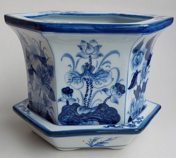 Image 1 of Antico vaso cinese - Porcellana bianca e blu