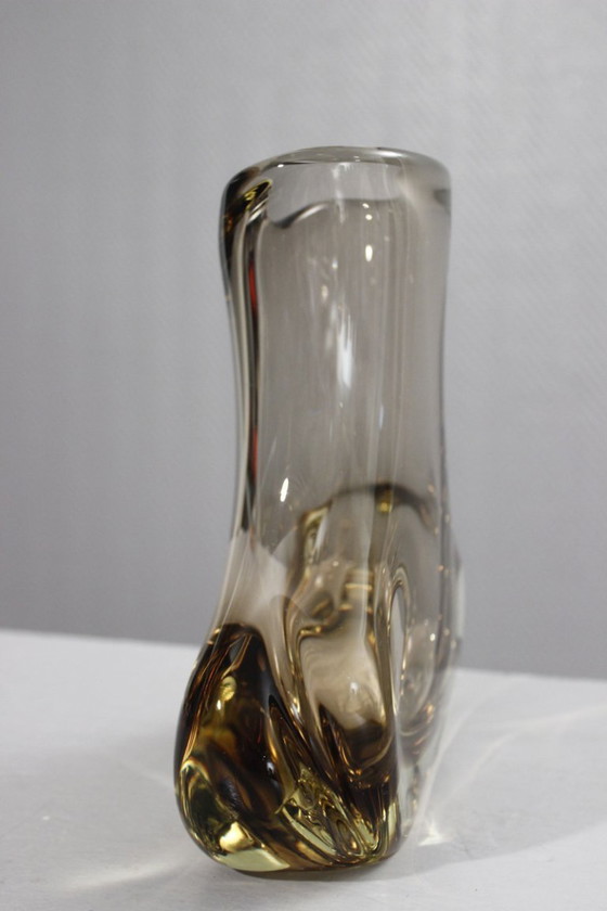Image 1 of Miloslav Klinger & Zelezny Brod Sklo - Large smoked Sommerso vase 1970s