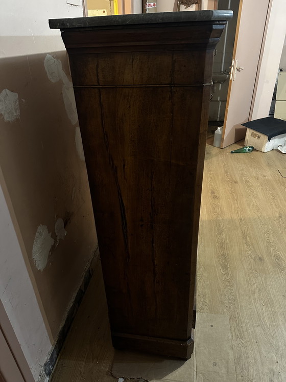 Image 1 of Scrivania Luigi Filippo in noce e radica di noce - XIX secolo