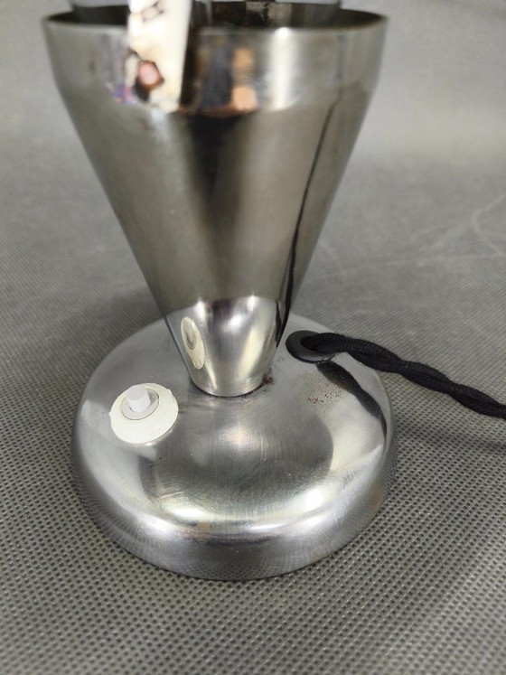 Image 1 of Bauhaus Chrome Table Lamp with Adjustable Shade, 1930s