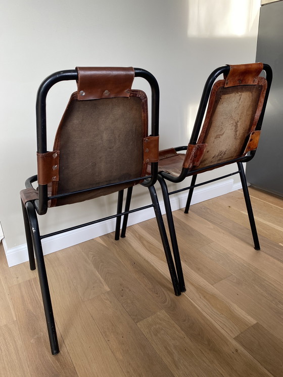 Image 1 of 2 chaises vintage Les Arcs, style Charlotte Perriand