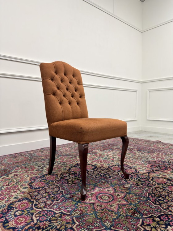 Set di Sedie Chesterfield Classiche Inglesi Imbottite – Sedie da pranzo, Textile, Wood (photo 17 of 17)