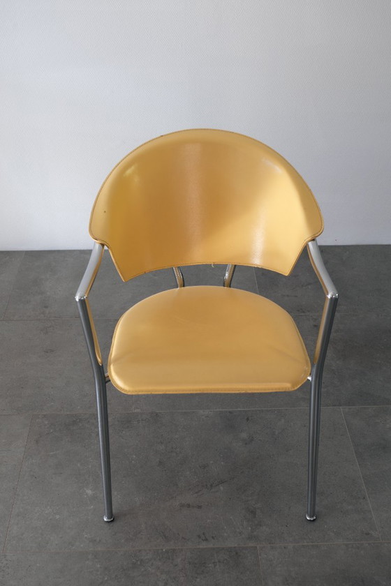 Image 1 of Italiaans design, kleurrijke vintage eetkamerstoelen