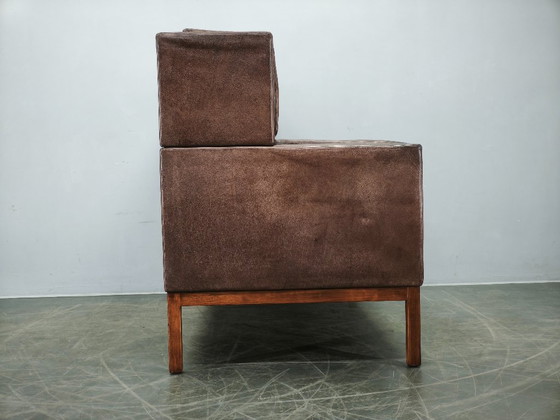 Image 1 of JK 922 Wagon Ledersofa von Jørgen Kastholm, Dänemark, 1960er Jahre