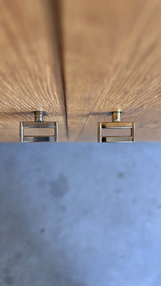 Image 1 of Vintage Danish wall cabinet- highboard oak