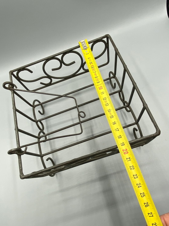 Mid-Century Metal Scrolled Organizer Basket – Decorative Objects, Mid Century Modern (photo 5 of 6)