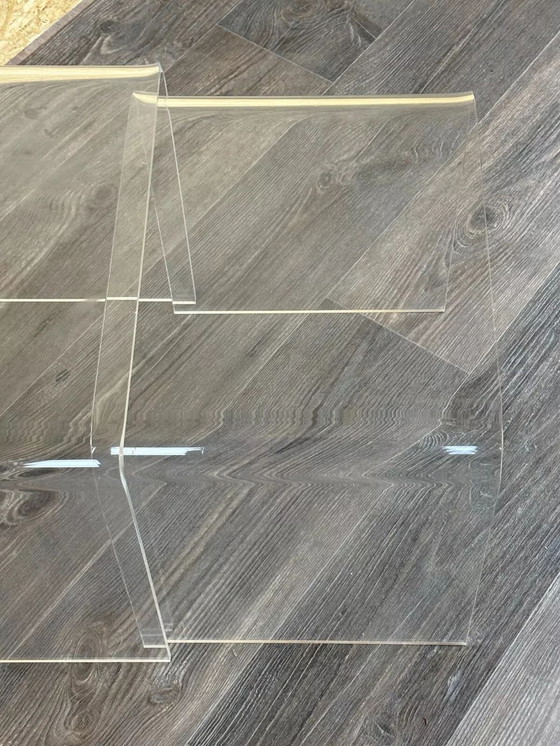 Image 1 of 60s 70s side tables Nesting Tables Acrylic Plastic Space Age Design