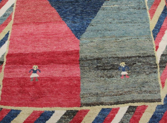 Image 1 of Original Persian carpet Gabbeh Ghashghai oriental carpet 228 cm x 132 cm old natural