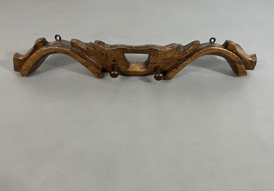 Image 1 of Appendiabiti d'epoca con giogo, molto patinato