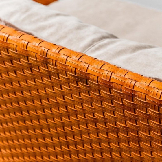 Image 1 of 2 ZITS GEWEVEN SOFA DOOR TITO ANGIOLI 90S VINTAGE MODERN ANTIEK