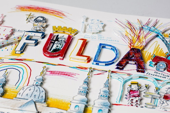 Image 1 of Schlote, Wilhelm - Fulda - costruzione 3D - firmato a mano