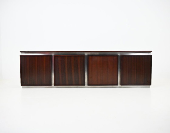 "Parioli" Sideboard von Giotto Stoppino für Acerbis, 1970er Jahre, Holz, Metall, Braun, 1960 (Foto 6 von 13)