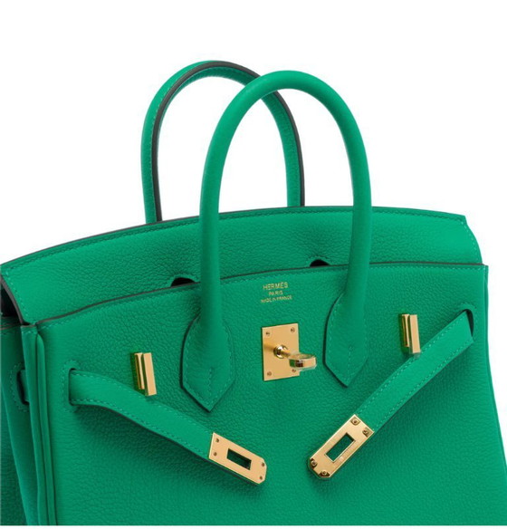 Image 1 of Sac HERMES Birkin 25 en Cuir Vert - 103385 Verkoopprijs