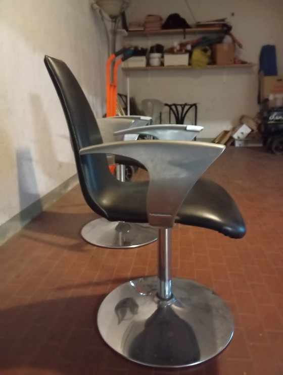 Image 1 of Designstoelen uit het ruimtetijdperk, unieke exemplaren op maat gemaakt.