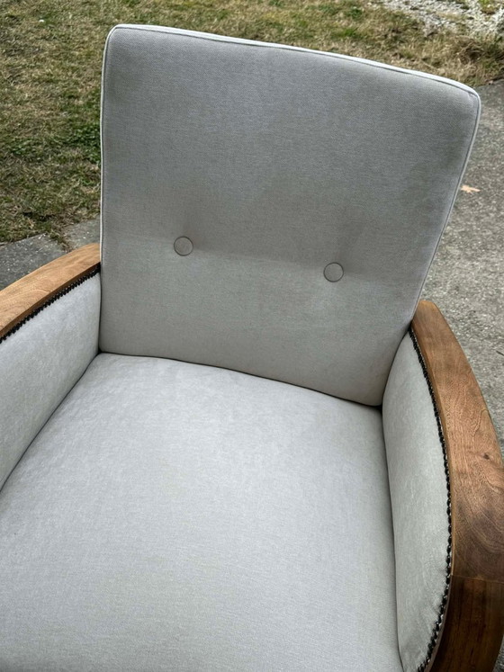 Vintage Art Deco Hungarian Armchair, 1930s – Wood (photo 3 of 8)