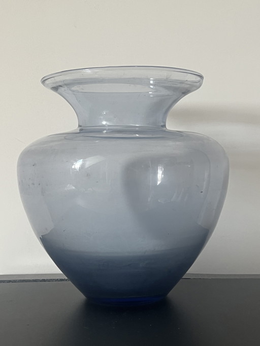 Art deco Andries Copier blue-grey glass vase