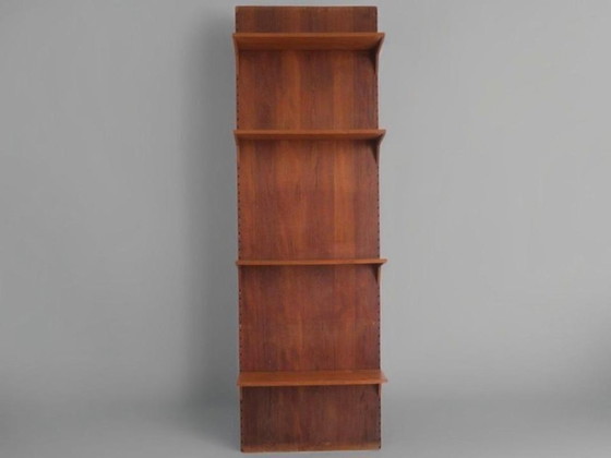 1/3 Poul Cadovius Royal System Shelving unit with Vitrine Teak 50s 60s, Glass, Wood, Brown, Vintage (photo 4 of 5)
