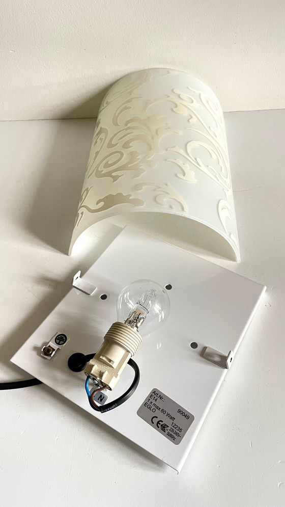 Image 1 of Polished and Silk-screened Glass Wall Lamp by Eglo