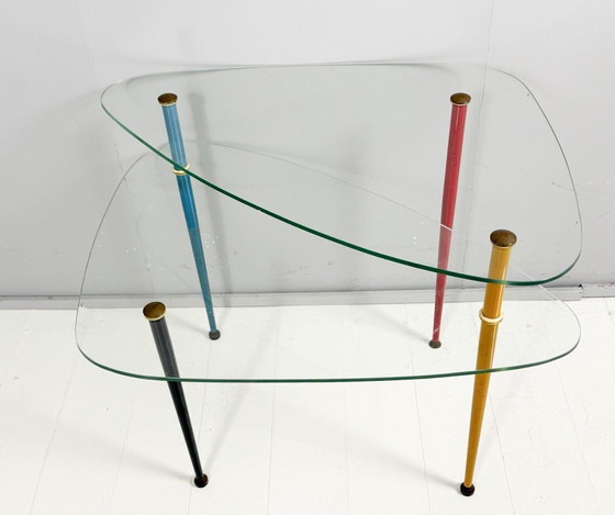 Image 1 of Side table by Edoardo Paoli, model: Arlecchino for Vitrex, Milan/Italy, 1950s